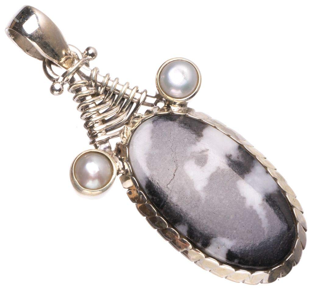 StarGems Natural Pinolith Jasper and River Pearl Handmade 925 Sterling Silver Pendant 2 T1087
StarGems Natural Pinolith Jasper and River Pearl Handmade 925 Sterling Silver Pendant 2 T1087