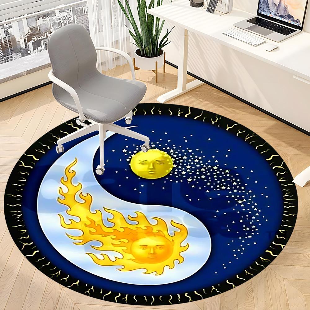 1pc Sun Moon Yin Yang Symbol Chair Carpet for Office, Soft Comfortable Mat For Office, Living Room, Bedroom, Machine Washable Carpet yy251112089 80cm by 80cm
1pc Sun Moon Yin Yang Symbol Chair Carpet for Office, Soft Comfortable Mat For Office, Living Room, Bedroom, Machine Washable Carpet yy251112089 80cm by 80cm