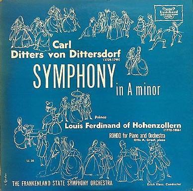LP Record CARL DITTERS VON DITTERSDORF LOUIS Symphony In A Minor Rondo For Pia LL726 LYRICHORD 1952 US Classical Used
LP Record CARL DITTERS VON DITTERSDORF LOUIS Symphony In A Minor Rondo For Pia LL726 LYRICHORD 1952 US Classical Used