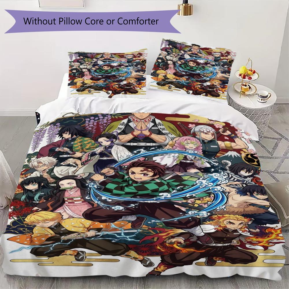 Demon Slayer Pattern Bedding uilt Set uilt Cover Pillowcase Home Decoration Birthday Gift (1 * duvet cover + 2 * pillowcase without core) 135x200cm
Demon Slayer Pattern Bedding uilt Set uilt Cover Pillowcase Home Decoration Birthday Gift (1 * duvet cover + 2 * pillowcase without core) 135x200cm