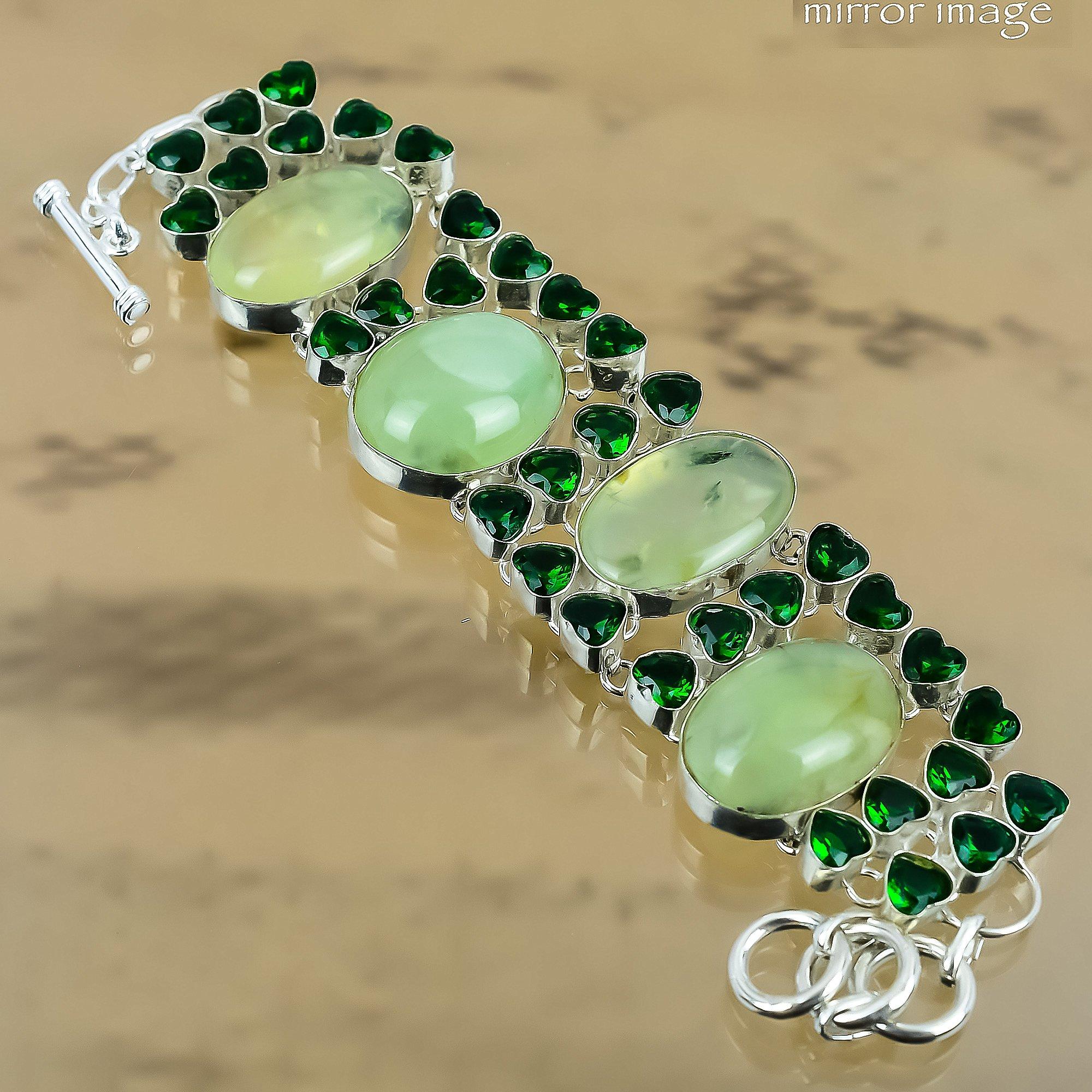 Gift For Women Chain Adjustable Bracelet 925 Silver Natural Prehnite Gemstone Adjustable
Gift For Women Chain Adjustable Bracelet 925 Silver Natural Prehnite Gemstone Adjustable