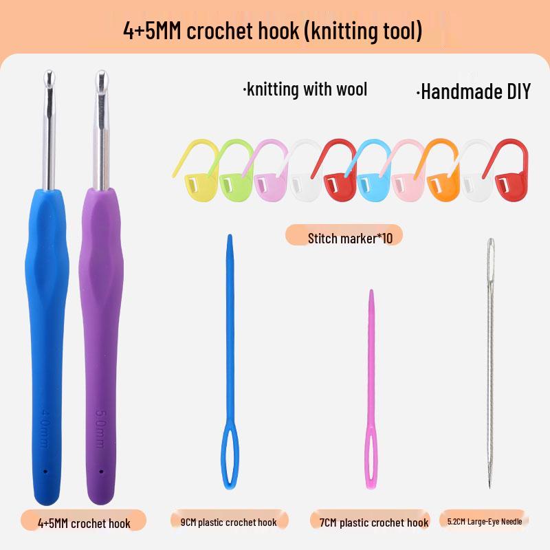 Набір інструментів для початківців для в язання гачком та спицями - Набір для в язання светра своїми руками
Набір інструментів для початківців для в язання гачком та спицями - Набір для в язання светра своїми руками