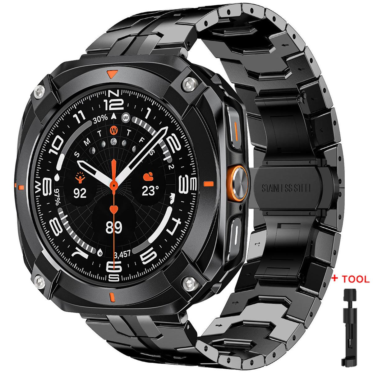 Case+Strap for Samsung Galaxy Watch 7Ultra 47mm Stainless Steel Metal Bracelet Metal Protective Cover Galaxy Watch Ultra 2025 Watch 7 Ultra 47mm
Case+Strap for Samsung Galaxy Watch 7Ultra 47mm Stainless Steel Metal Bracelet Metal Protective Cover Galaxy Watch Ultra 2025 Watch 7 Ultra 47mm
