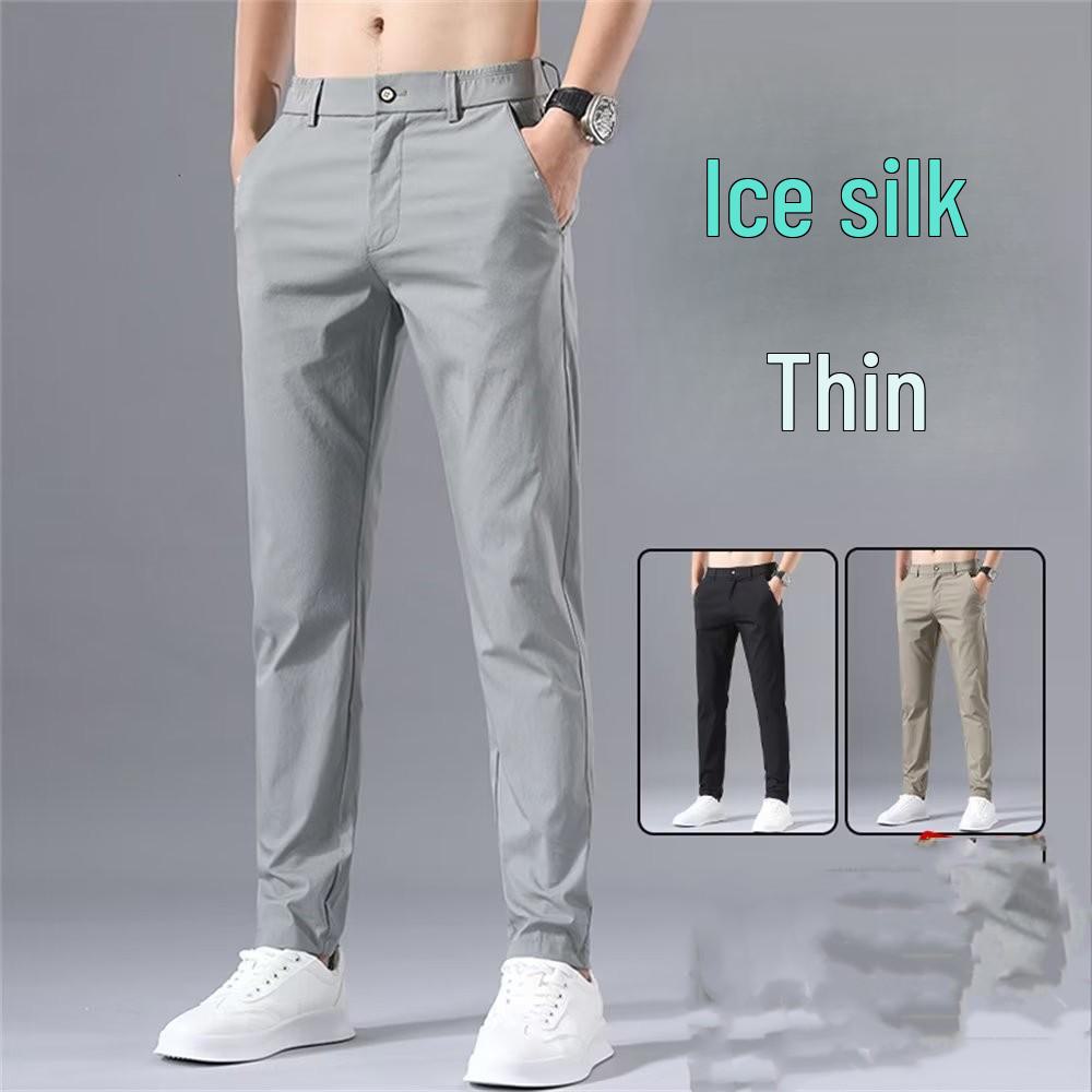 2025 Men s Slim Summer Ice Silk Pants - Trendy Elastic Straight Trousers, Solid Color 34 світло-сірий колір
2025 Men s Slim Summer Ice Silk Pants - Trendy Elastic Straight Trousers, Solid Color 34 світло-сірий колір