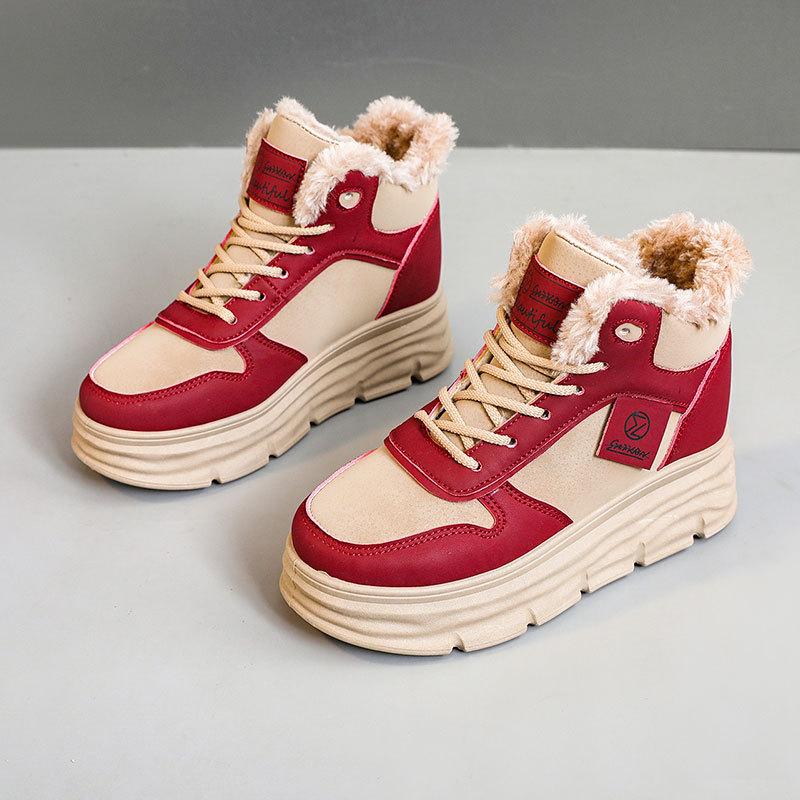 Женские теплые зимние ботинки на толстой платформе, удобные зимние ботинки из искусственной кожи, легкие нескользящие короткие ботинки с подкладкой из искусственного меха для женщин 42 красный
Женские теплые зимние ботинки на толстой платформе, удобные зимние ботинки из искусственной кожи, легкие нескользящие короткие ботинки с подкладкой из искусственного меха для женщин 42 красный