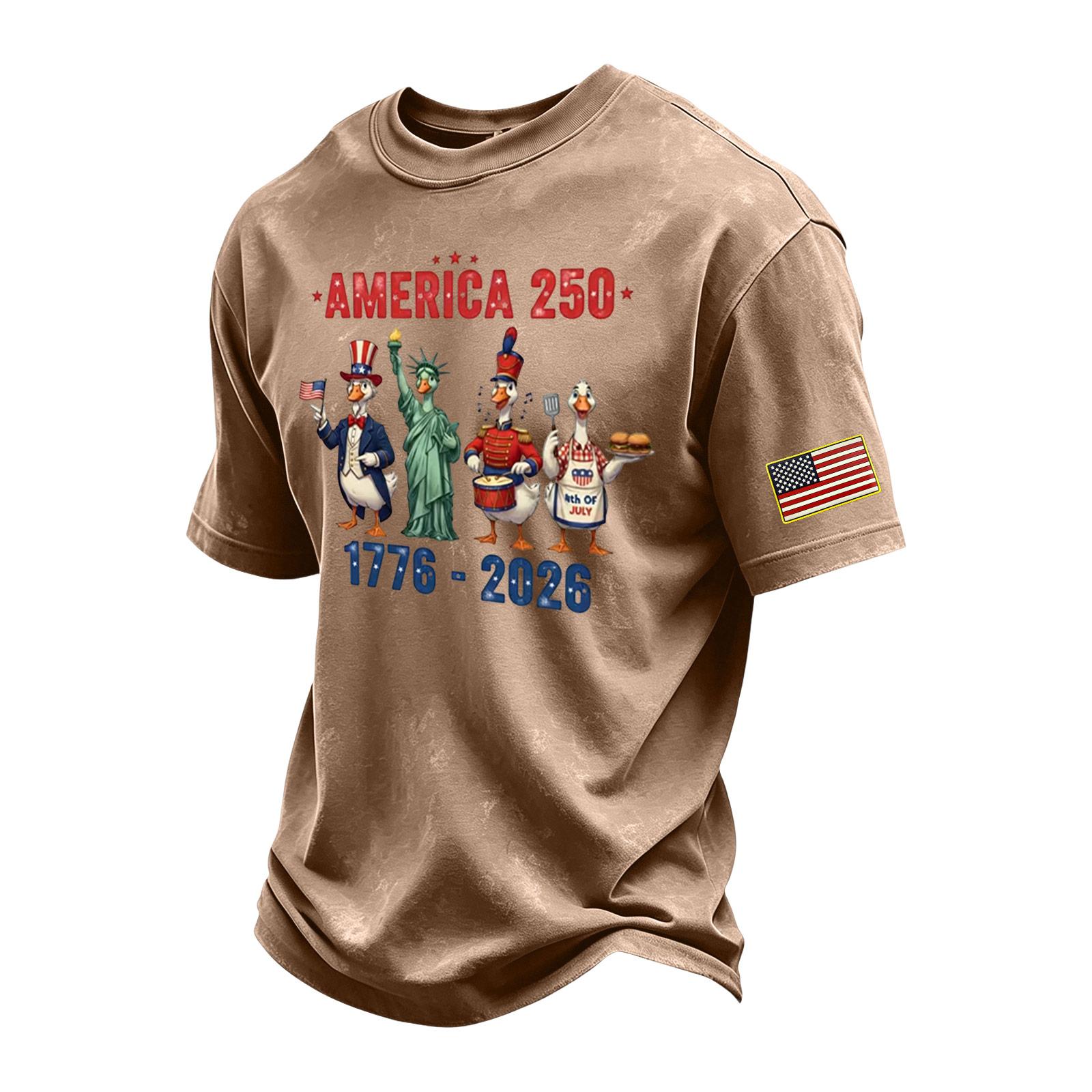 Men s Vintage Washed Short Sleeve Crew Neck T Shirt with Independence Day Graphic Print Casual Fit Soft Fabric XL кавовий
Men s Vintage Washed Short Sleeve Crew Neck T Shirt with Independence Day Graphic Print Casual Fit Soft Fabric XL кавовий