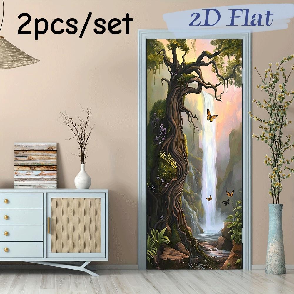 2pcs This door wall sticker is themed around a fantasy forest, with giant trees intertwined, waterfalls cascading down, and colo (as the picture,38.5x200cmx2)
2pcs This door wall sticker is themed around a fantasy forest, with giant trees intertwined, waterfalls cascading down, and colo (as the picture,38.5x200cmx2)