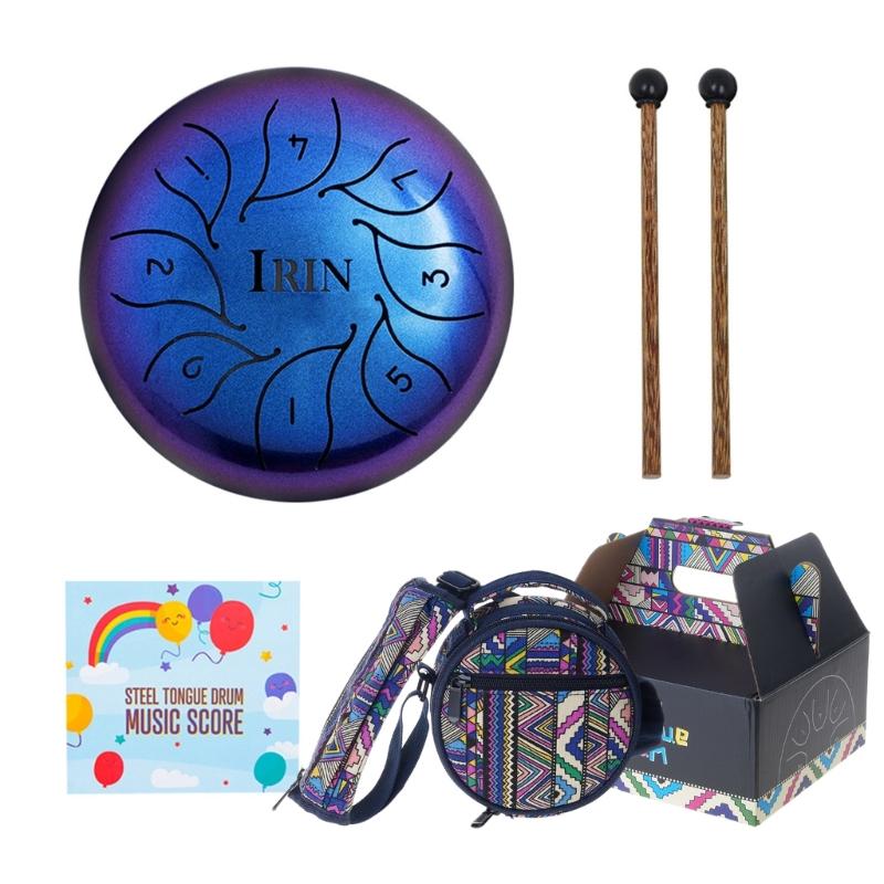 5.5 Inches 14CM Steel Tongue Drum 8 Notes C Major Tuned Percussion Instrument Handpan Drum with Bag, Music Book, Mallets звезда/синий
5.5 Inches 14CM Steel Tongue Drum 8 Notes C Major Tuned Percussion Instrument Handpan Drum with Bag, Music Book, Mallets звезда/синий