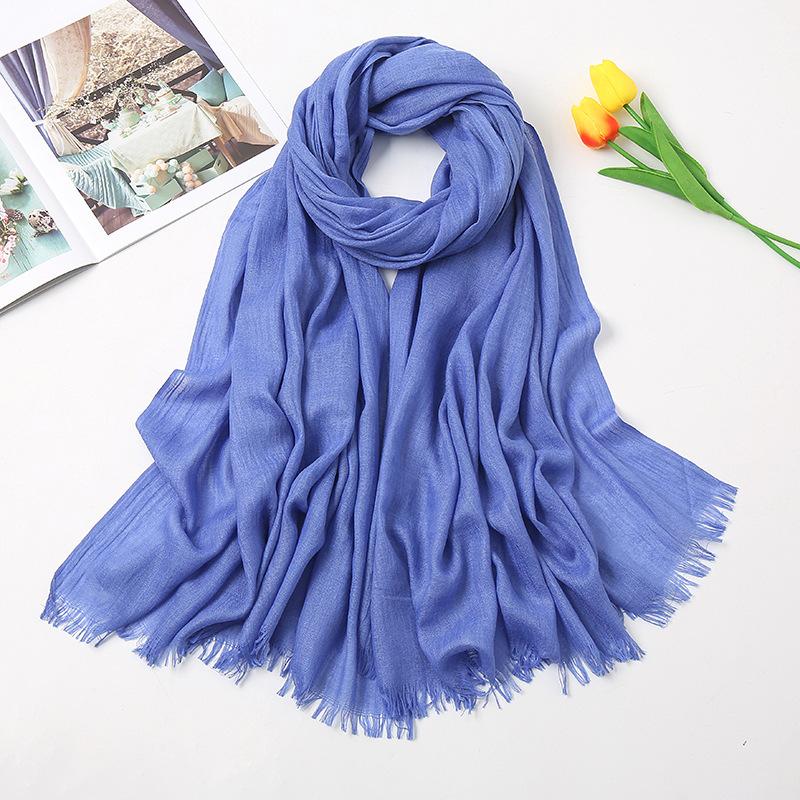 Solid Color Linen Scarf for Women Spring and Summer New Cotton Candy Monochrome Warm Gauze Scarf Travel Sunscreen Shawl 190-110cm
Solid Color Linen Scarf for Women Spring and Summer New Cotton Candy Monochrome Warm Gauze Scarf Travel Sunscreen Shawl 190-110cm