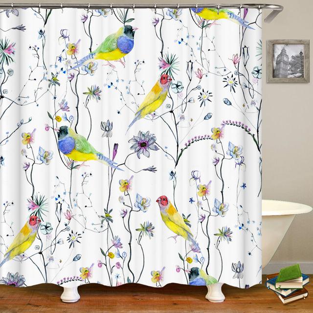 Европейские цветы, птицы, растения, занавески для ванны, водонепроницаемая занавеска для душа, 3D-печать, украшение для ванной комнаты с крючком, экран для ванны W120xH180cm
Европейские цветы, птицы, растения, занавески для ванны, водонепроницаемая занавеска для душа, 3D-печать, украшение для ванной комнаты с крючком, экран для ванны W120xH180cm