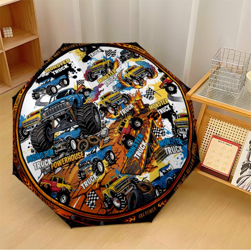 Monster Truck fire Printed umbrella windproof folding umbrella portable sun and rain umbrella suitable for gifting
Monster Truck fire Printed umbrella windproof folding umbrella portable sun and rain umbrella suitable for gifting