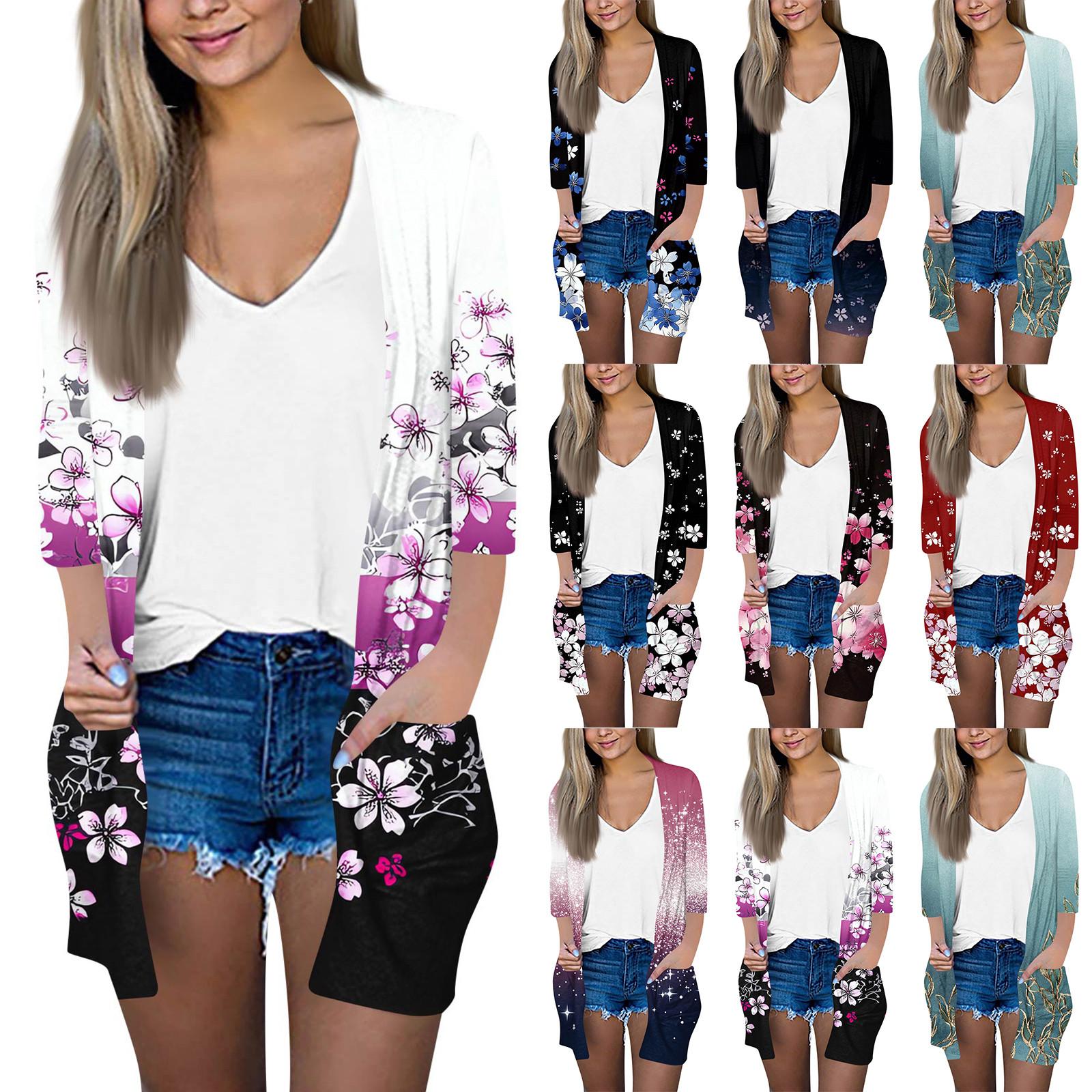 Women s Fashion Loose Casual Pocket Printed Cardigan Seven Sleeve Jacket Top M фіолетовий
Women s Fashion Loose Casual Pocket Printed Cardigan Seven Sleeve Jacket Top M фіолетовий