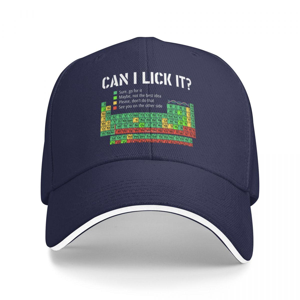 Baseball Caps Can I Lick It Funny Periodic Table Jokes Teacher Casquette Men Women Outdoor Summer Caps One Size
Baseball Caps Can I Lick It Funny Periodic Table Jokes Teacher Casquette Men Women Outdoor Summer Caps One Size
