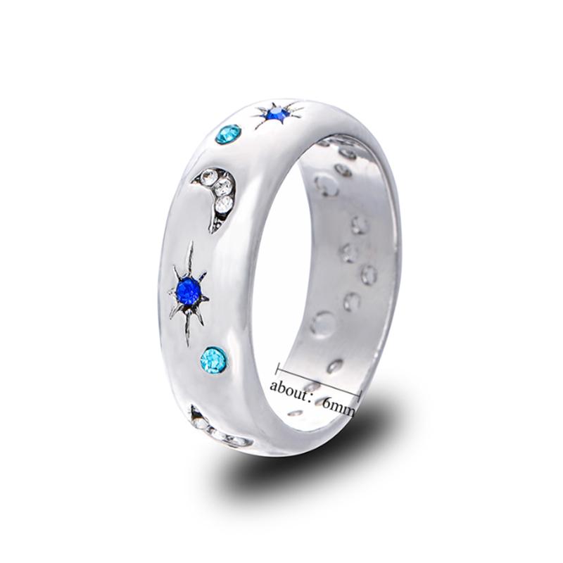 2023 New Celestial Blue Sparkling Moon Sun Star Crystal Ring for Women Fashion Elegant Stackable Finger Band Party Zircon Gifts 6
2023 New Celestial Blue Sparkling Moon Sun Star Crystal Ring for Women Fashion Elegant Stackable Finger Band Party Zircon Gifts 6