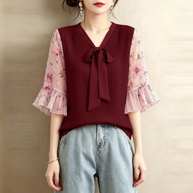 ZANZEA Women Casual V-Neck Floral Print Splice 3/4 Sleeve Loose Blouse 2XL вина червоного кольору
ZANZEA Women Casual V-Neck Floral Print Splice 3/4 Sleeve Loose Blouse 2XL вина червоного кольору
