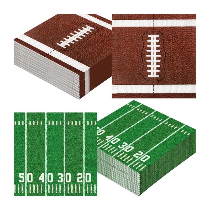 Pack Of 100 High Quality American Football Themed Paper Napkins Showing Field And Ball Artwork Ideal For Sports festivities 1
Pack Of 100 High Quality American Football Themed Paper Napkins Showing Field And Ball Artwork Ideal For Sports festivities 1