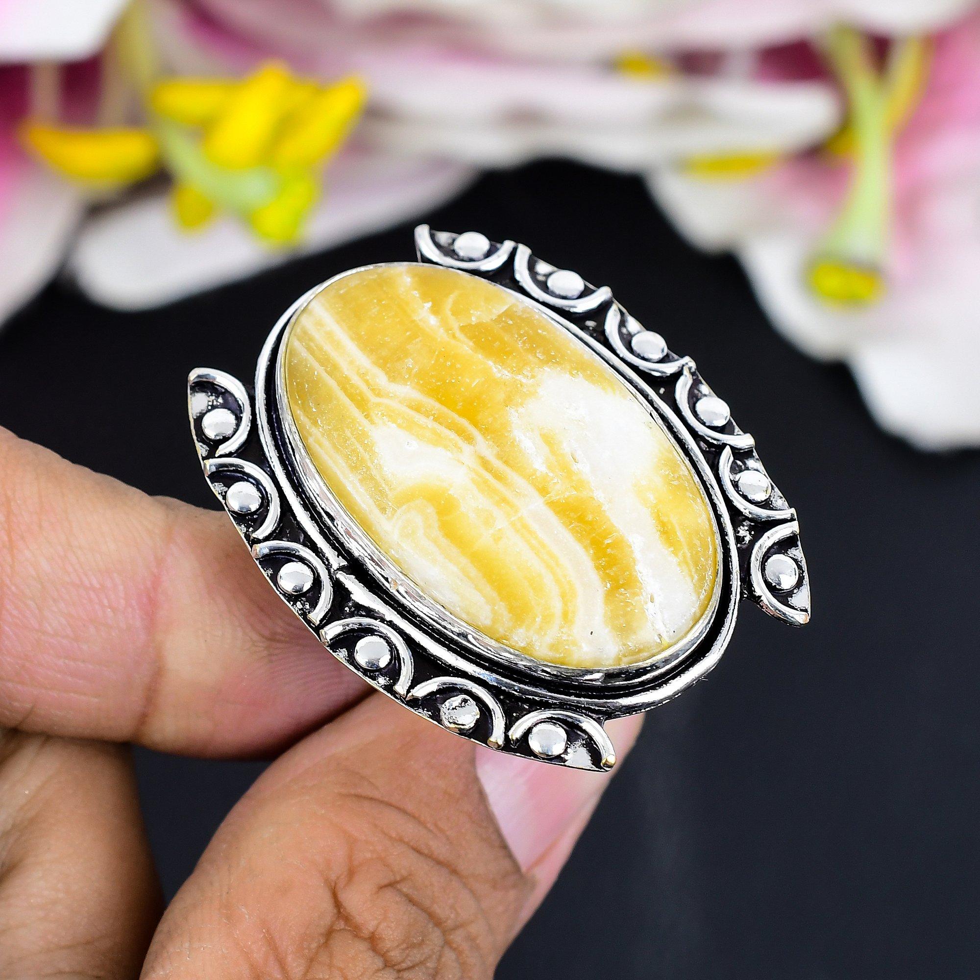 Calcite Agate Gemstone Handmade 925 Sterling Silver Jewelry Ring Size 9 KG-1670
Calcite Agate Gemstone Handmade 925 Sterling Silver Jewelry Ring Size 9 KG-1670