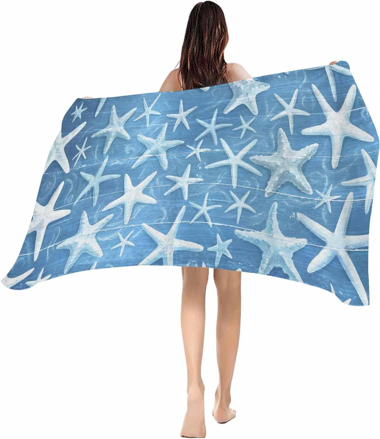 Beach Towel Blue Starfish Bath Pool Towels Summer Ocean Wood Grain Soft Absorbent Beach Towel Lightweight Large Quick Dry Swim W40*H60(CM)
Beach Towel Blue Starfish Bath Pool Towels Summer Ocean Wood Grain Soft Absorbent Beach Towel Lightweight Large Quick Dry Swim W40*H60(CM)