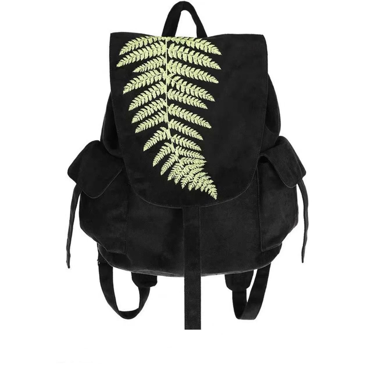 Vintage Dark Gothic Backpack Women Fern Embroidery Matte Texture Large Capacity Daypack Ladies Harajuku Y2k Witch Mochilas Mujer 33x32x16cm чорний
Vintage Dark Gothic Backpack Women Fern Embroidery Matte Texture Large Capacity Daypack Ladies Harajuku Y2k Witch Mochilas Mujer 33x32x16cm чорний