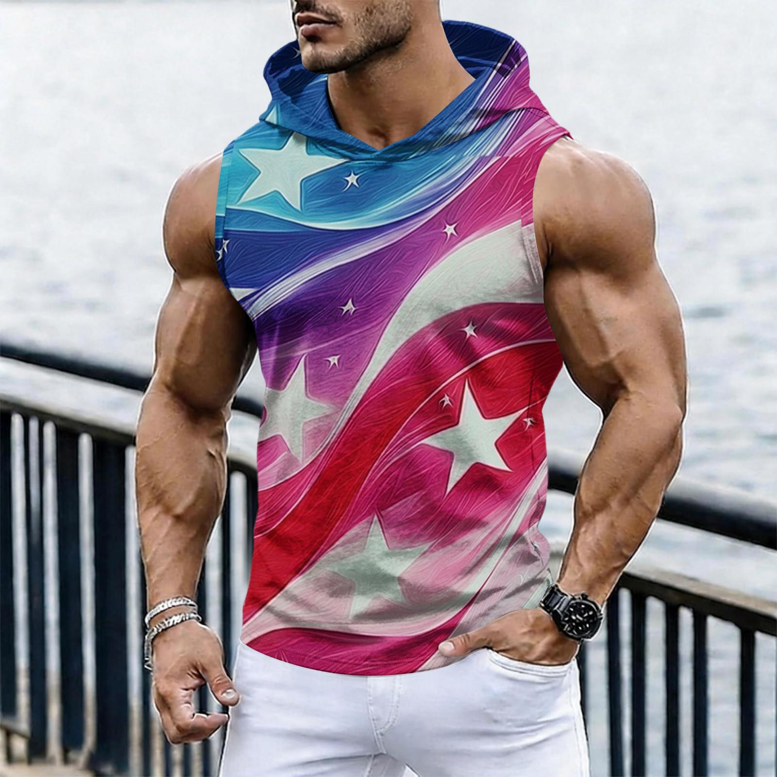 Men s Casual Sleeveless Hoodie Tank Top with Independence Day Print Lightweight Summer Muscle Fit Activewear XL білий
Men s Casual Sleeveless Hoodie Tank Top with Independence Day Print Lightweight Summer Muscle Fit Activewear XL білий