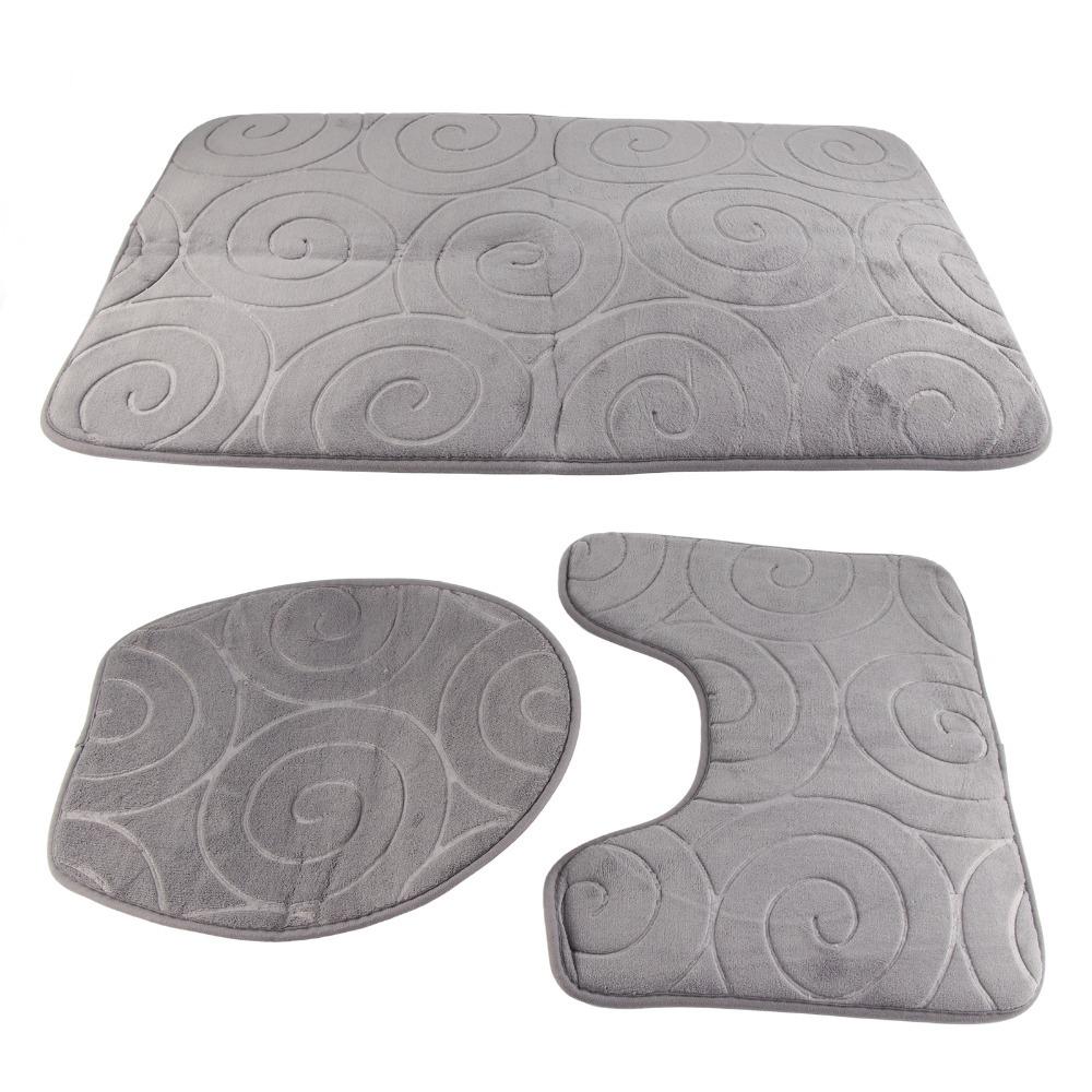 3 PCS Polyester Fiber Bathroom Mat Set Memory Foam Non-Slip Bath Rug Set Absorbent Colorful Bathroom Floor Mat серый
3 PCS Polyester Fiber Bathroom Mat Set Memory Foam Non-Slip Bath Rug Set Absorbent Colorful Bathroom Floor Mat серый