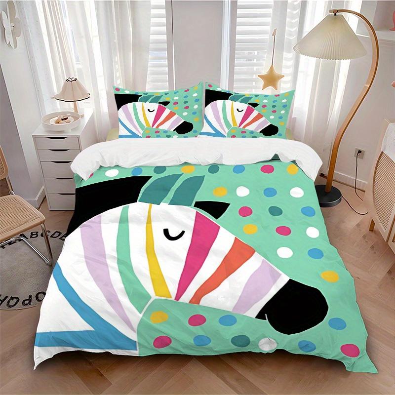 3pcs Zebra Polka Soft Comfortable Bedding set, For Bedroom, Guest Room And Dorm, All - Season Use, High-Definition Printing191 135x200cm
3pcs Zebra Polka Soft Comfortable Bedding set, For Bedroom, Guest Room And Dorm, All - Season Use, High-Definition Printing191 135x200cm