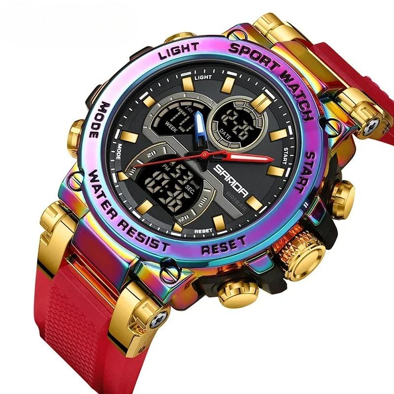 LED Dual Display Quartz Clock Sports Shockproof Mens Wristwatches Luxury Military Digital Waterproof Watch for Men
LED Dual Display Quartz Clock Sports Shockproof Mens Wristwatches Luxury Military Digital Waterproof Watch for Men