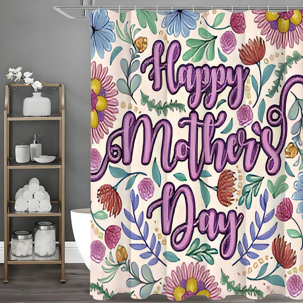 Happy Mother s Day Floral Purple Shower Curtain, Bathroom Decorative Shower Curtain, Waterproof Shower Curtain with Hooks 90*180cm
Happy Mother s Day Floral Purple Shower Curtain, Bathroom Decorative Shower Curtain, Waterproof Shower Curtain with Hooks 90*180cm