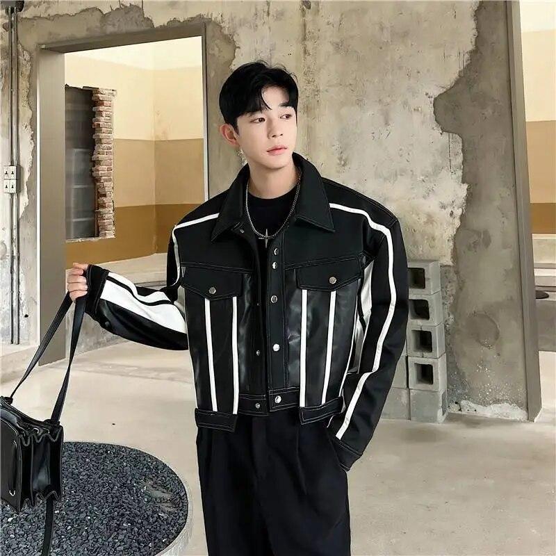 Mens Contrast Color Loose Short Jacket Autumn 2023 Hip Hop Fashionable Korean Lapel Couple Jackets Coat Handsome Streetwear Male
Mens Contrast Color Loose Short Jacket Autumn 2023 Hip Hop Fashionable Korean Lapel Couple Jackets Coat Handsome Streetwear Male