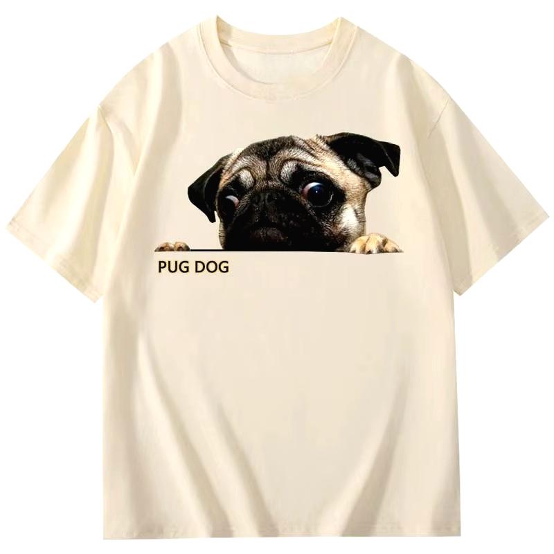 2026 New Mynah Pug Dog Fun Dog Pattern Pet Dog Print Womens Loose Short Sleeve Trendy Casual Tee Shirt ONeck Comfortable Tops S
2026 New Mynah Pug Dog Fun Dog Pattern Pet Dog Print Womens Loose Short Sleeve Trendy Casual Tee Shirt ONeck Comfortable Tops S