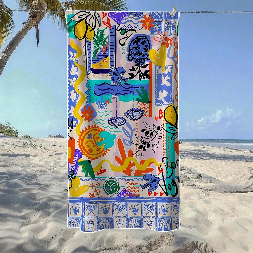 Surfboard & Beach Cocktail & Abstract Tropical Beach Towel,Soft Durable Quick-Drying, Ideal For Summer Beach, Swimming & Camping W40*H60(CM)
Surfboard & Beach Cocktail & Abstract Tropical Beach Towel,Soft Durable Quick-Drying, Ideal For Summer Beach, Swimming & Camping W40*H60(CM)