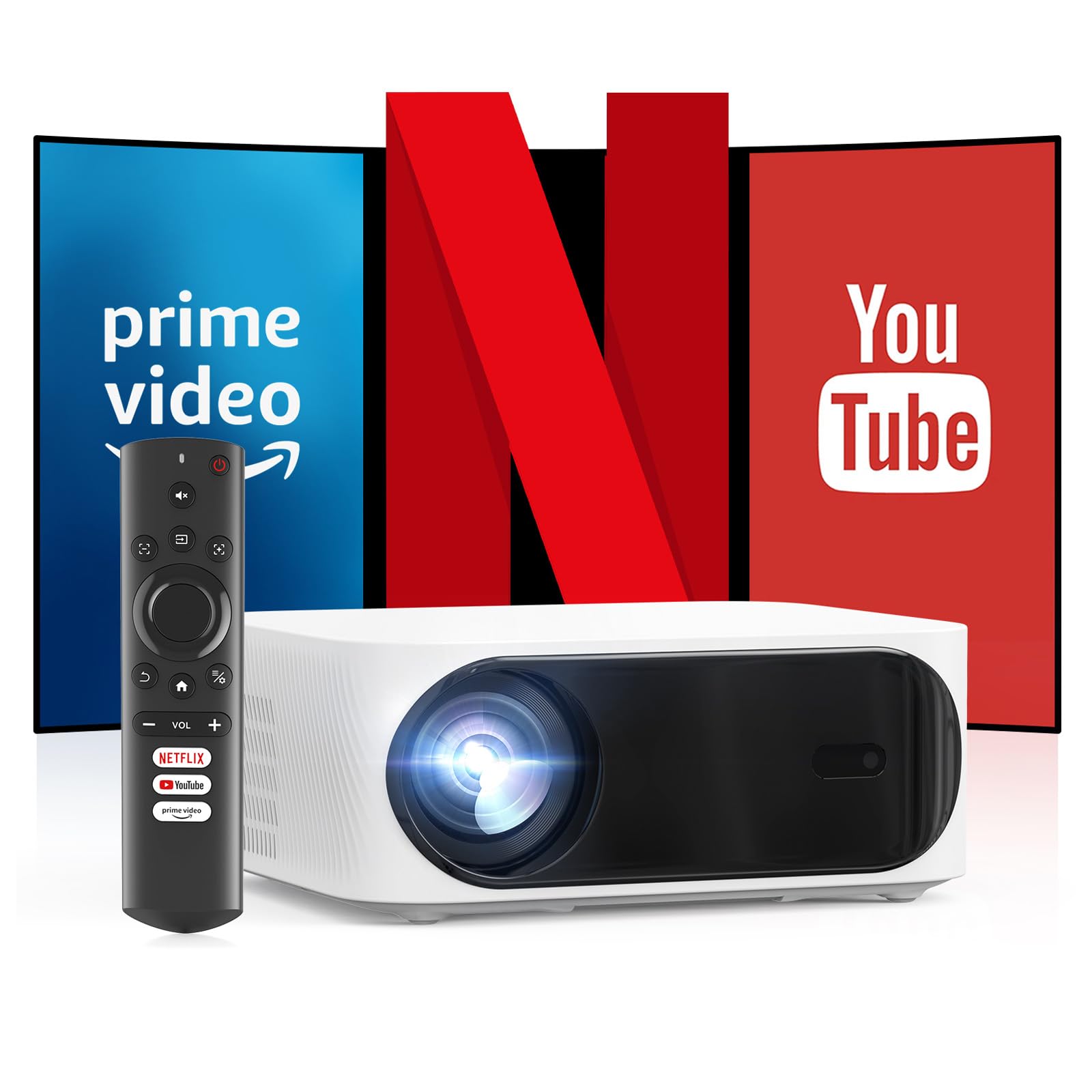 Projector for home use Prime Small projector with ceiling projection 4K 600 ANSI Dolby WIFI smart 300 inch large zoom home projector rotation stand білий
Projector for home use Prime Small projector with ceiling projection 4K 600 ANSI Dolby WIFI smart 300 inch large zoom home projector rotation stand білий