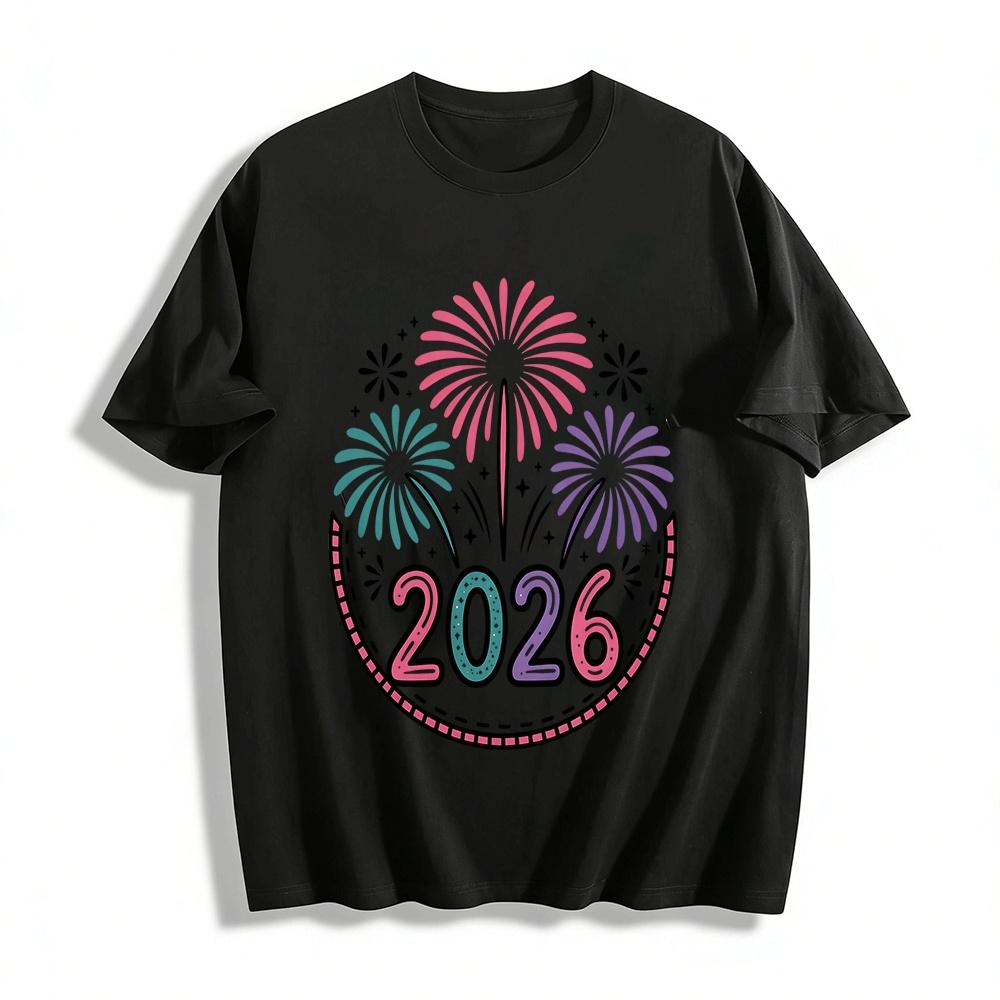 2026 New Year Firework Print Casual Top Party Vibe Loose T-Shirt Pure cotton T-shirt XXS
2026 New Year Firework Print Casual Top Party Vibe Loose T-Shirt Pure cotton T-shirt XXS