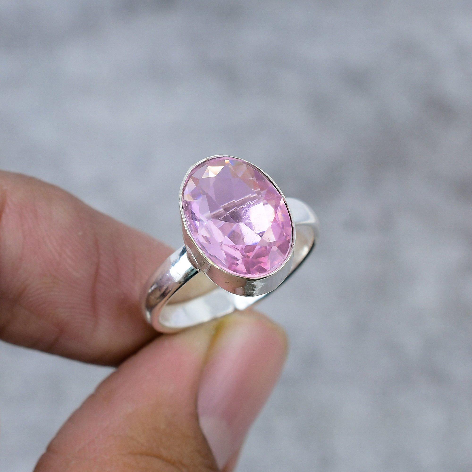 Pink Kunzite Gemstone Handmade 925 Sterling Silver Jewelry Ring Size 8.5 M-276
Pink Kunzite Gemstone Handmade 925 Sterling Silver Jewelry Ring Size 8.5 M-276