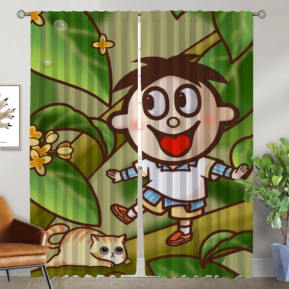 Set Of 2 Elegant Wangwang Room Curtains Tulle Bedroom Window Curtain Partition Halloween Decoration Home Interior Polyester Ideal For Decor W100*H130(CM)-Hooks&2PCS
Set Of 2 Elegant Wangwang Room Curtains Tulle Bedroom Window Curtain Partition Halloween Decoration Home Interior Polyester Ideal For Decor W100*H130(CM)-Hooks&2PCS
