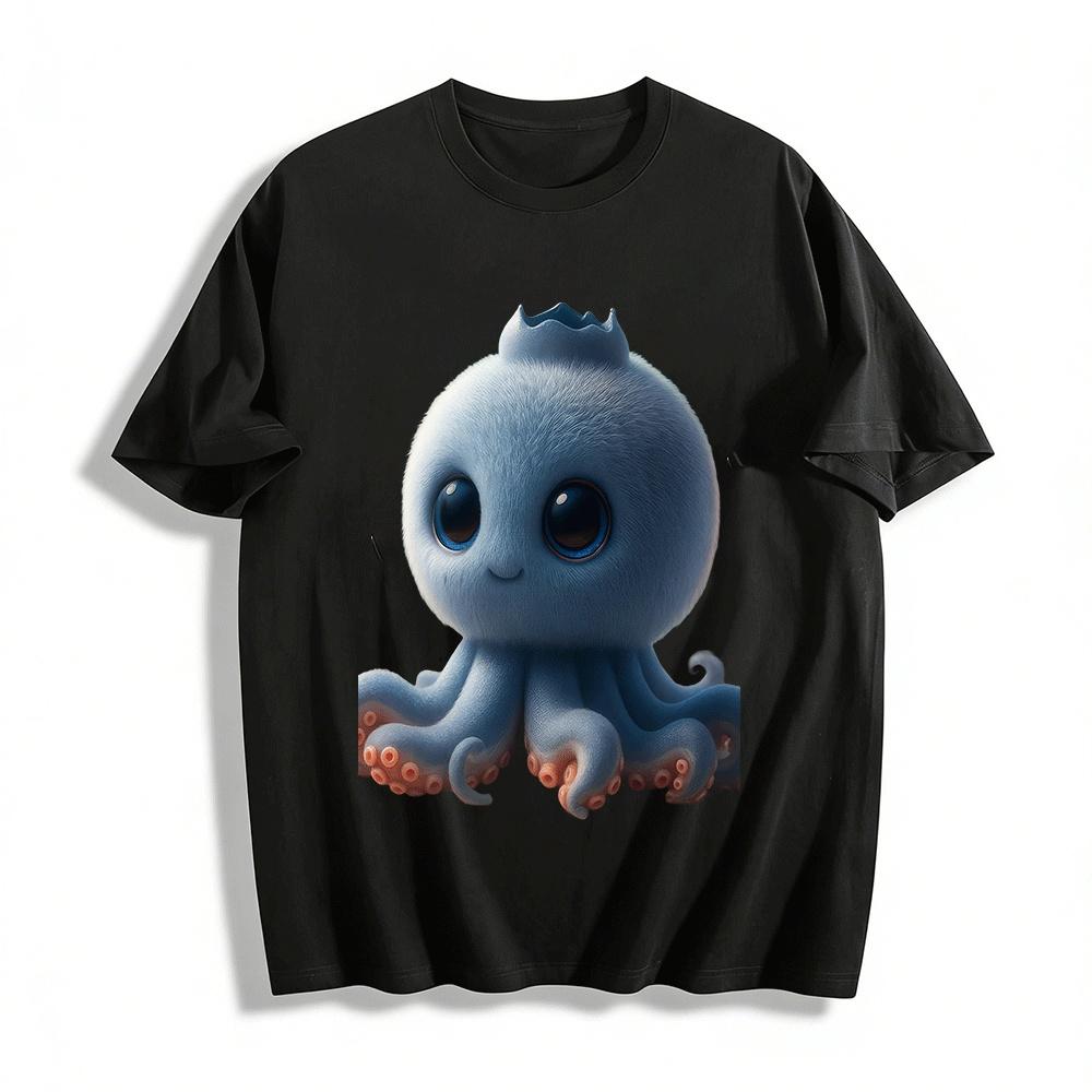 Cute Fluffy Blue Octopus Print Casual Unisex Top Pure cotton T-shirt XXS
Cute Fluffy Blue Octopus Print Casual Unisex Top Pure cotton T-shirt XXS