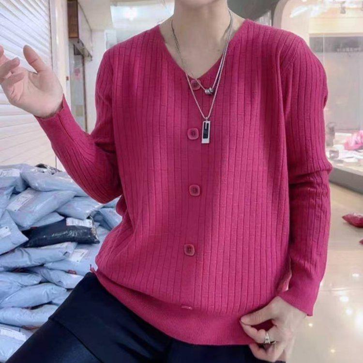 Pink Striped Long-Sleeve Knit T-Shirt for Women - Casual Spring/Autumn Fashion One Size рожевий червоний колір
Pink Striped Long-Sleeve Knit T-Shirt for Women - Casual Spring/Autumn Fashion One Size рожевий червоний колір
