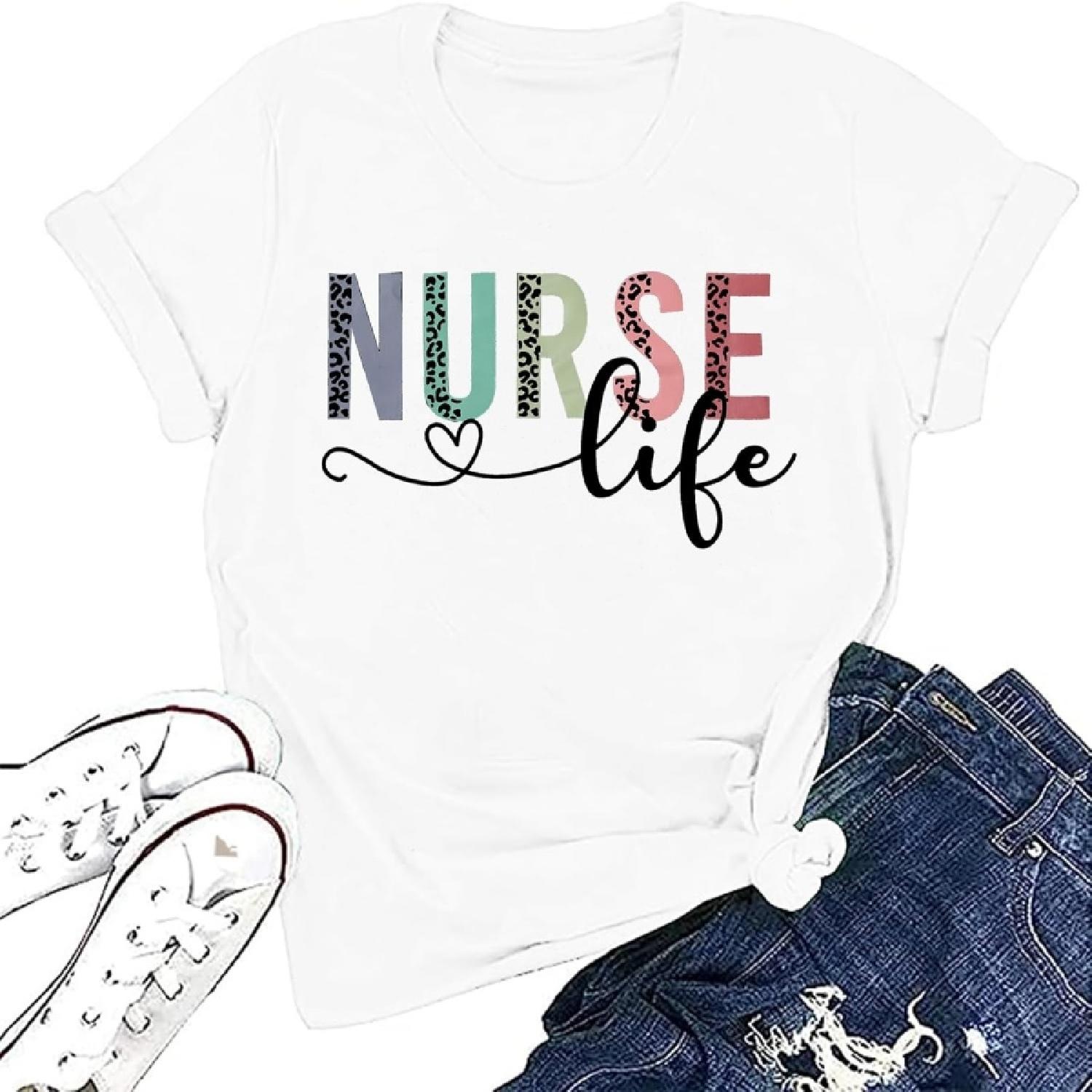 Nurse Shirt for Women Nurse Life Letter Print Tshirt Nursing School Gift Short Sleeve Tee Tops XXXXXL білий
Nurse Shirt for Women Nurse Life Letter Print Tshirt Nursing School Gift Short Sleeve Tee Tops XXXXXL білий