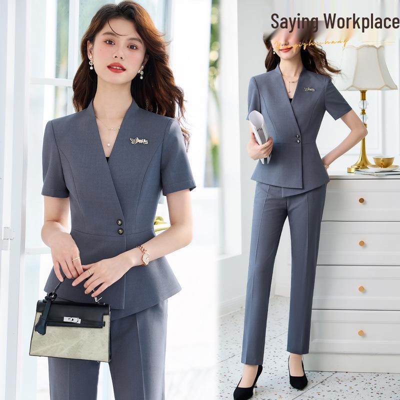 Elegant Women s Short Sleeve Suit Set - Professional Goddess Style Workwear for Jewelry Stores & Hotels Medium
Elegant Women s Short Sleeve Suit Set - Professional Goddess Style Workwear for Jewelry Stores & Hotels Medium