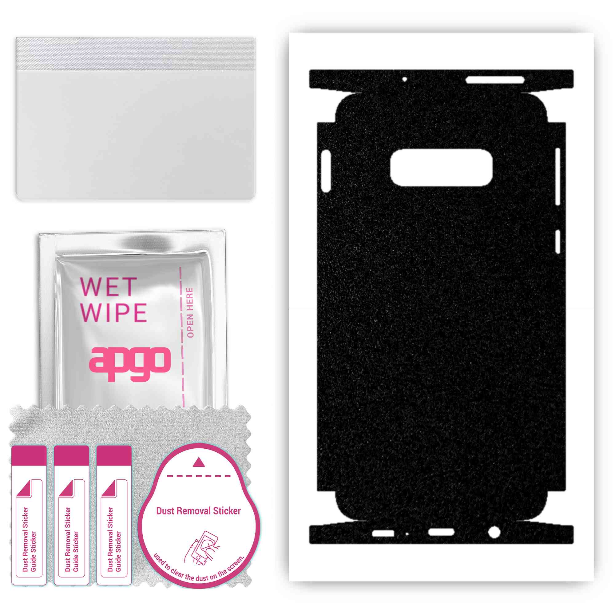 Apgo Protective Skin Sticker for the back+sides compatible with Samsung Galaxy S10e, Full Wrap Film, Foil, Vinyl - Pattern Matte Black
Apgo Protective Skin Sticker for the back+sides compatible with Samsung Galaxy S10e, Full Wrap Film, Foil, Vinyl - Pattern Matte Black