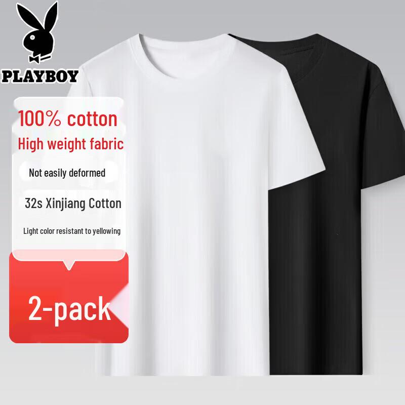 PLAYBOY Men s 100% Cotton Short Sleeve T-Shirt 2-Pack XL
PLAYBOY Men s 100% Cotton Short Sleeve T-Shirt 2-Pack XL