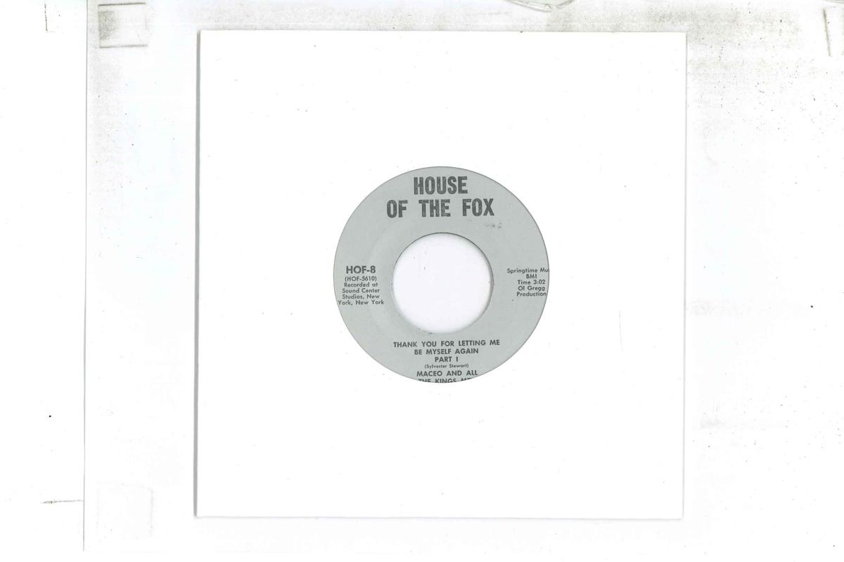 7inch Record MACEO ALL THE KINGS MEN Thank You For Letting Me Be Myself HOF8 HOUSE OF THE F 1970 US SoulFunk Used
7inch Record MACEO ALL THE KINGS MEN Thank You For Letting Me Be Myself HOF8 HOUSE OF THE F 1970 US SoulFunk Used