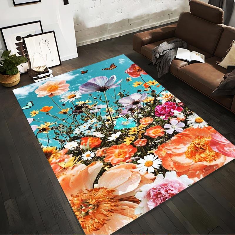 Colorful Floral Pattern Carpet with Butterflies Sky Design Decor Rug Suitable for use as an anti-slip for living room bedroom sofas 40x60cm( 15x23in )
Colorful Floral Pattern Carpet with Butterflies Sky Design Decor Rug Suitable for use as an anti-slip for living room bedroom sofas 40x60cm( 15x23in )