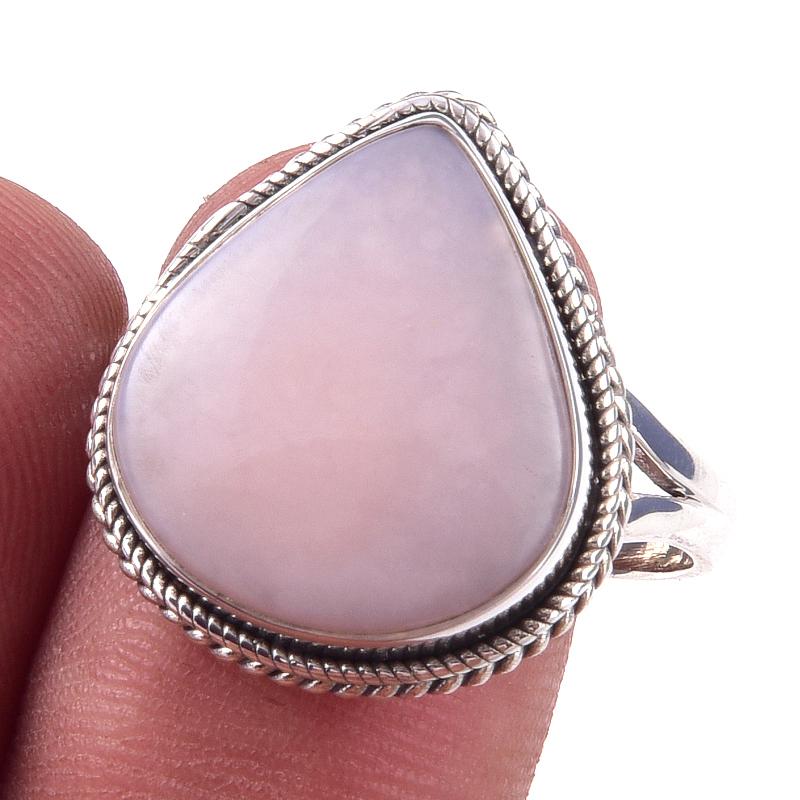 Natural Pink Opal Gemstone Handmade 925 Solid Sterling Silver Ring Size 10 u2A89
Natural Pink Opal Gemstone Handmade 925 Solid Sterling Silver Ring Size 10 u2A89