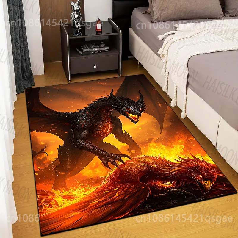 Multiple size Black dragon fire phoenix battle Carpet for Living Room Bedroom Sofa Home Decor Rug Non-slip Floor Mat Luxury Gift 40x60cm
Multiple size Black dragon fire phoenix battle Carpet for Living Room Bedroom Sofa Home Decor Rug Non-slip Floor Mat Luxury Gift 40x60cm