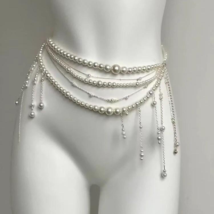 Женский модный пояс с кисточками, многослойная жемчужная поясная цепочка One Size белый
Женский модный пояс с кисточками, многослойная жемчужная поясная цепочка One Size белый