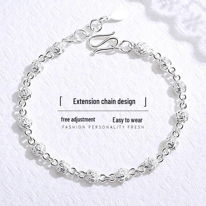 Rose-Shaped Bracelet for Women - Sweet, Simple Fashion Design, Perfect for Best Friends or as a Qixi Valentine s Day Gift.
Rose-Shaped Bracelet for Women - Sweet, Simple Fashion Design, Perfect for Best Friends or as a Qixi Valentine s Day Gift.