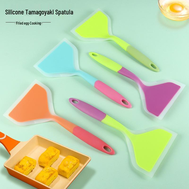 Жаростойкая силиконовая лопатка для тамагояки - Антипригарная, двухцветная, широкоротая лопатка для жарки для кухонного использования
Жаростойкая силиконовая лопатка для тамагояки - Антипригарная, двухцветная, широкоротая лопатка для жарки для кухонного использования