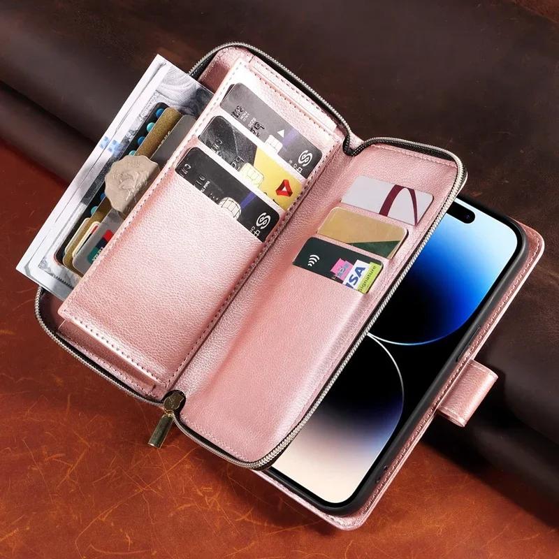 Double Layer Zipper Wallet Case with 9 Card Slots for iPhone 16 16E Pro Max 15 14 Plus13 12 Pro Max PU Leather Flip Cover iPhone 16 Pro рожевий колір золота
Double Layer Zipper Wallet Case with 9 Card Slots for iPhone 16 16E Pro Max 15 14 Plus13 12 Pro Max PU Leather Flip Cover iPhone 16 Pro рожевий колір золота