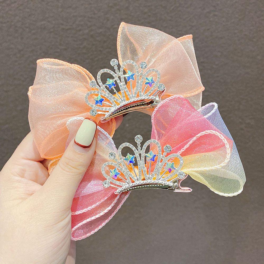 Colorful Chiffon Cloth Crown Bow Hair Clip Korean Style Hair Wear Children Hair Accessories
Colorful Chiffon Cloth Crown Bow Hair Clip Korean Style Hair Wear Children Hair Accessories